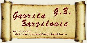 Gavrila Barzilović vizit kartica